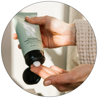 Dead Sea Dream hand & foot cream being applied